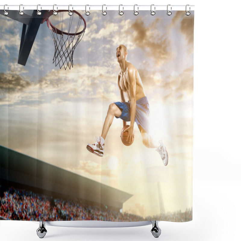 Personality  Basketball Player Shower Curtains