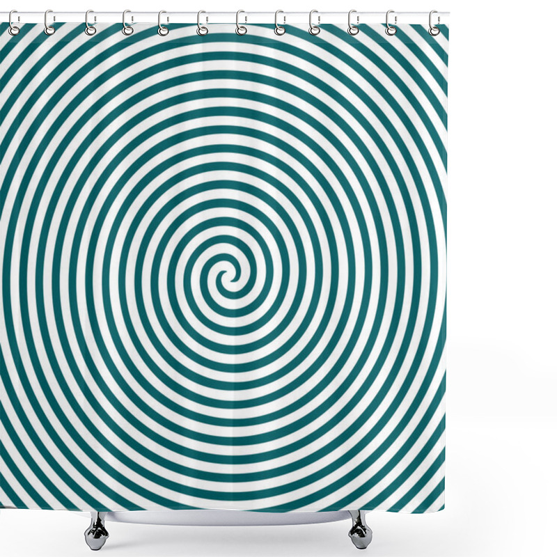 Personality  Black And White Hypnotic Background. Shower Curtains