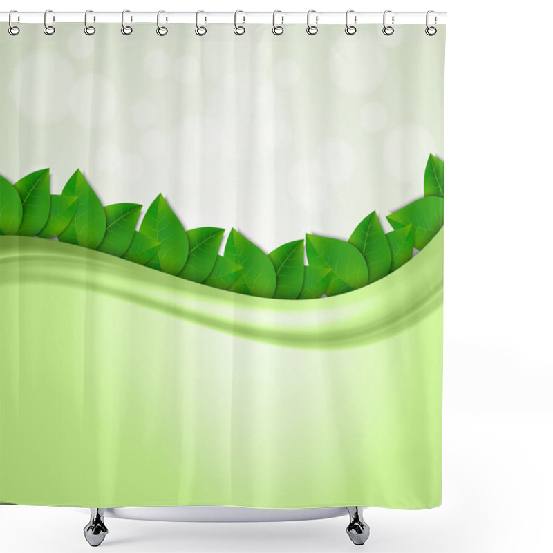 Personality  Green Leaves Background Shower Curtains