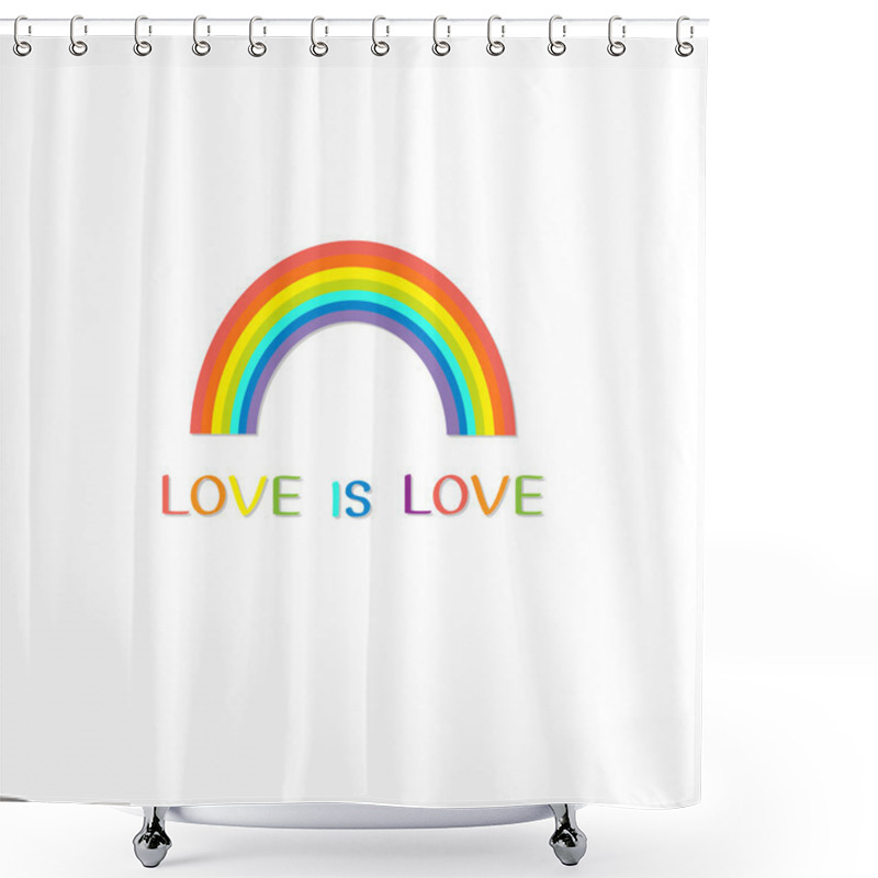 Personality  Rainbow Greeting Card Shower Curtains