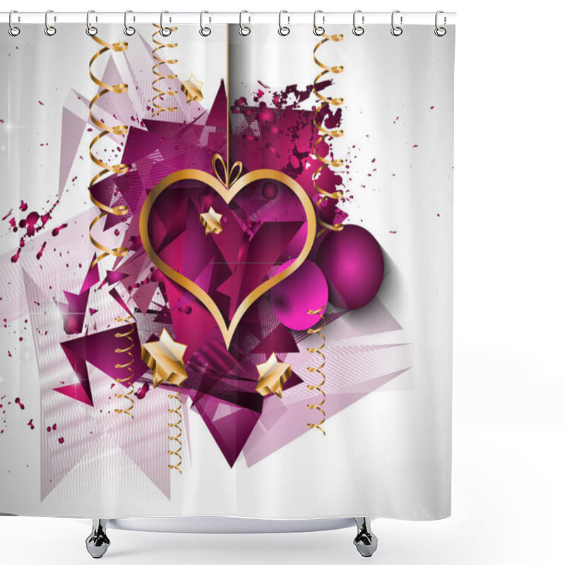 Personality  Valentines Day Background Shower Curtains