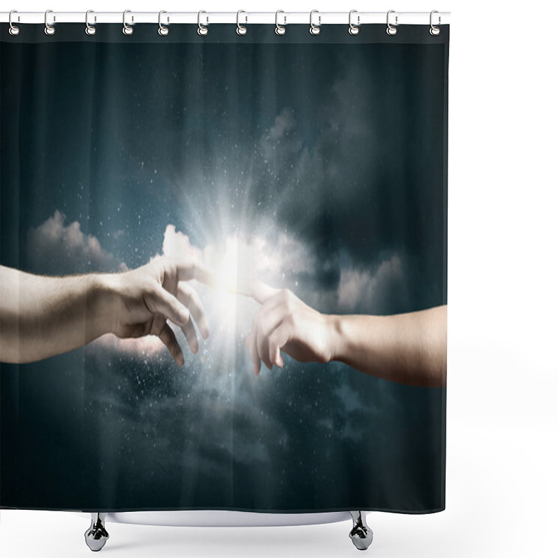 Personality  Moment Of Creation Shower Curtains