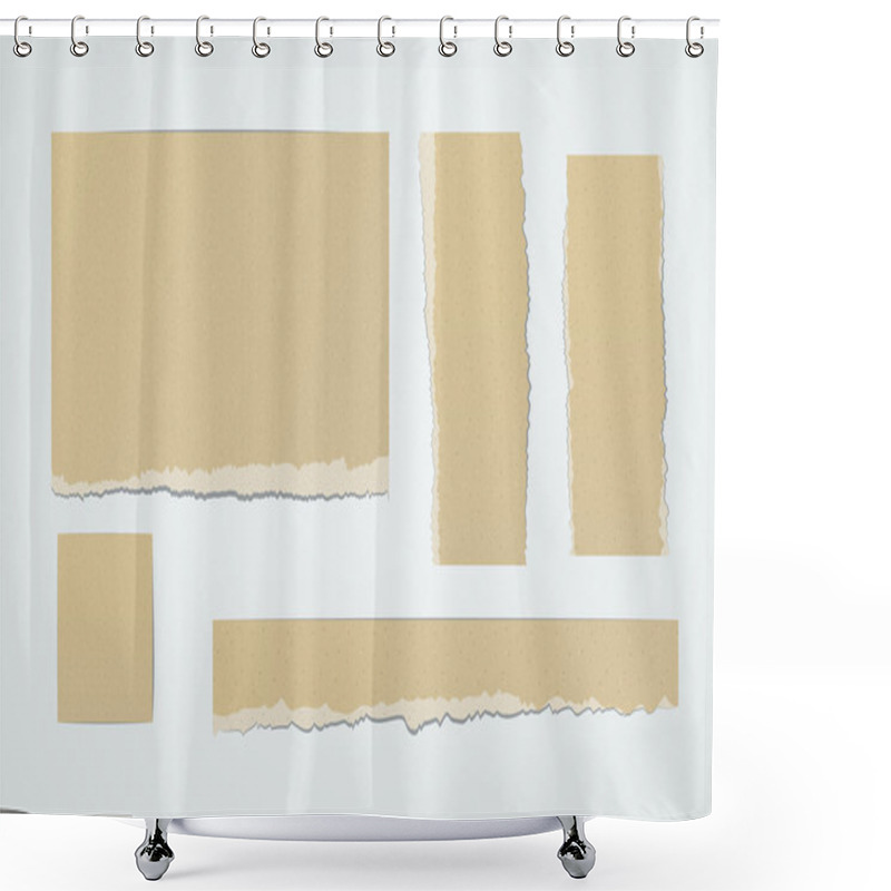 Personality  Torn Cardboard Pieces Shower Curtains