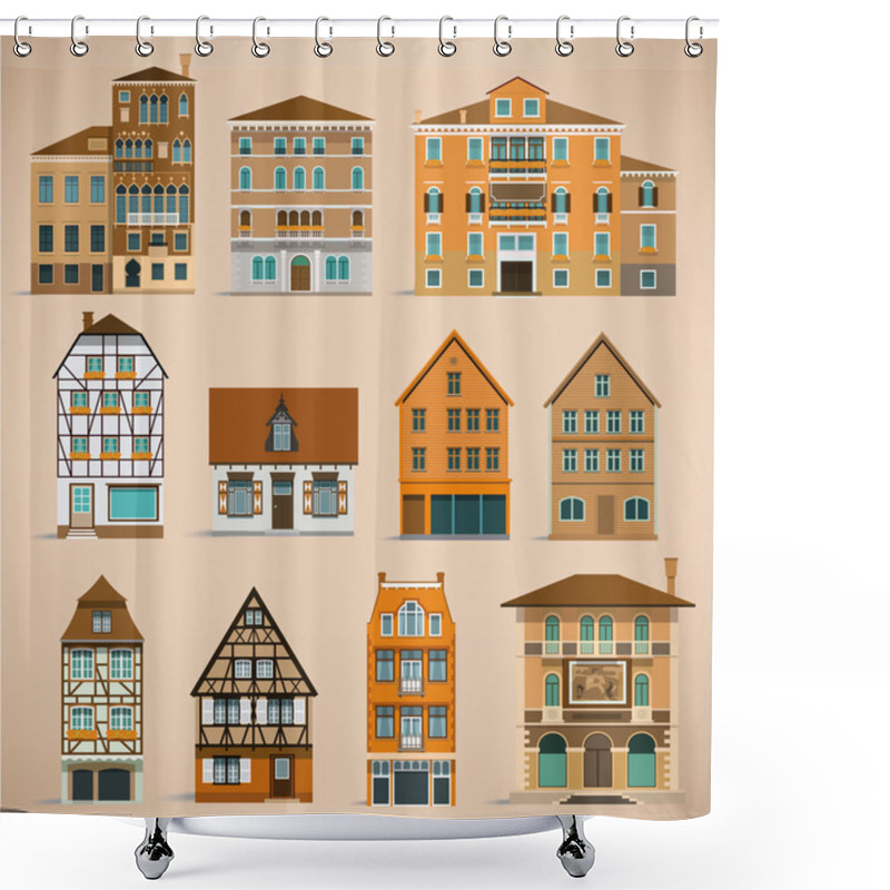 Personality  European Houses Shower Curtains