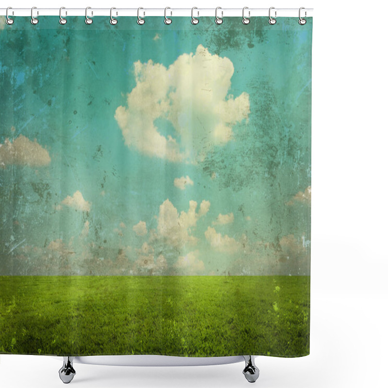 Personality  Grunge Landscape Shower Curtains