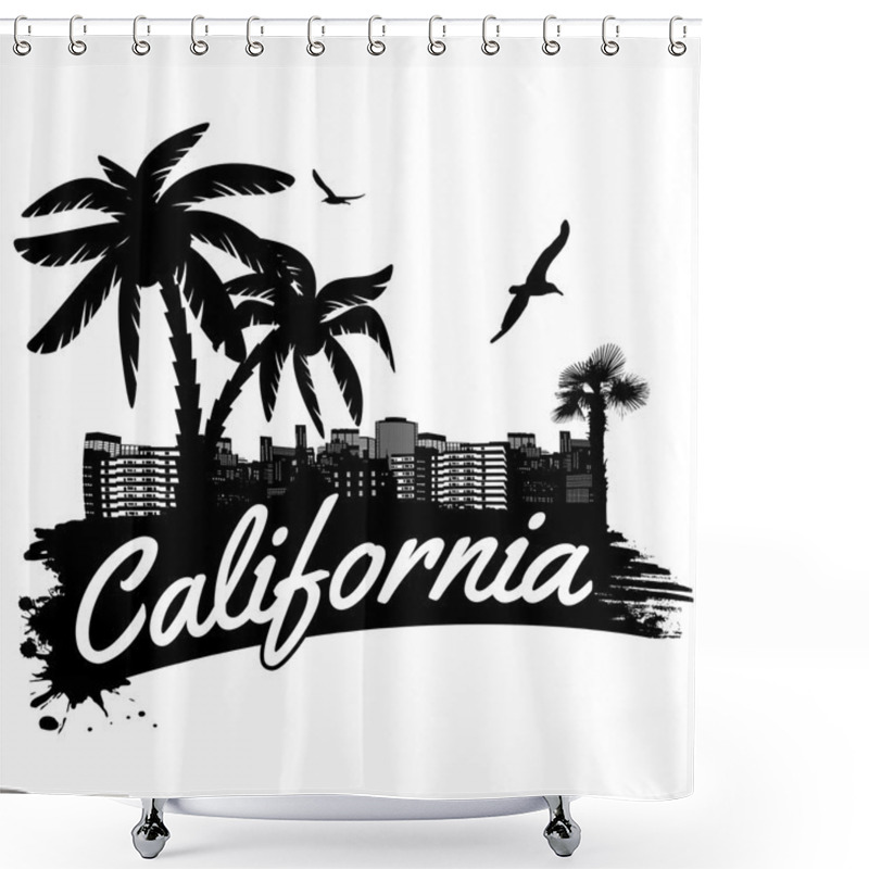 Personality  California Poster Shower Curtains