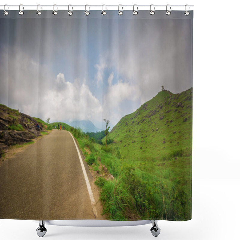 Personality  Ponmudi Hill Station And Road Shower Curtains