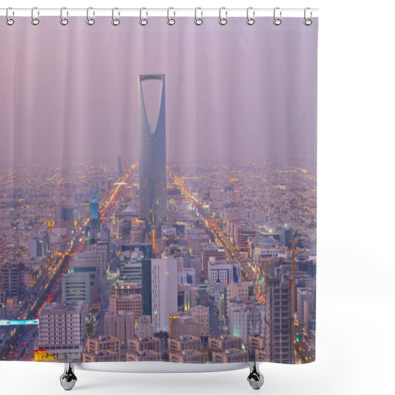 Personality  Kingdom Tower In Riyadh, Saudi Arabia. Shower Curtains