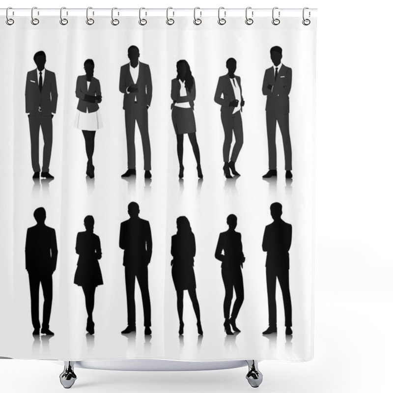 Personality  Business People Silhouettes  Shower Curtains