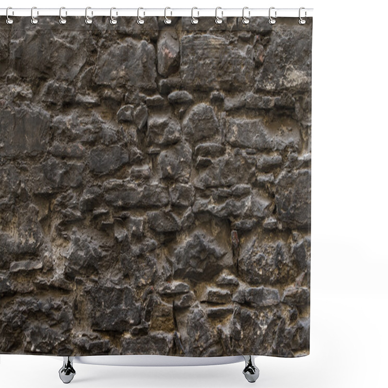 Personality  Medieval Natural Stone Wall Shower Curtains