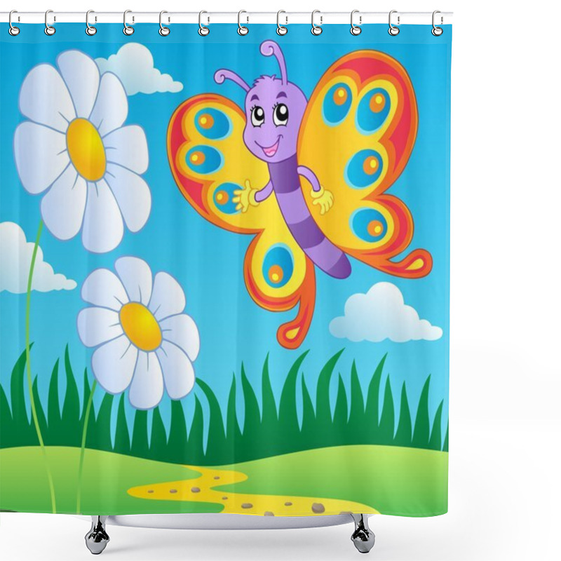 Personality  Butterfly Theme Image 2 Shower Curtains