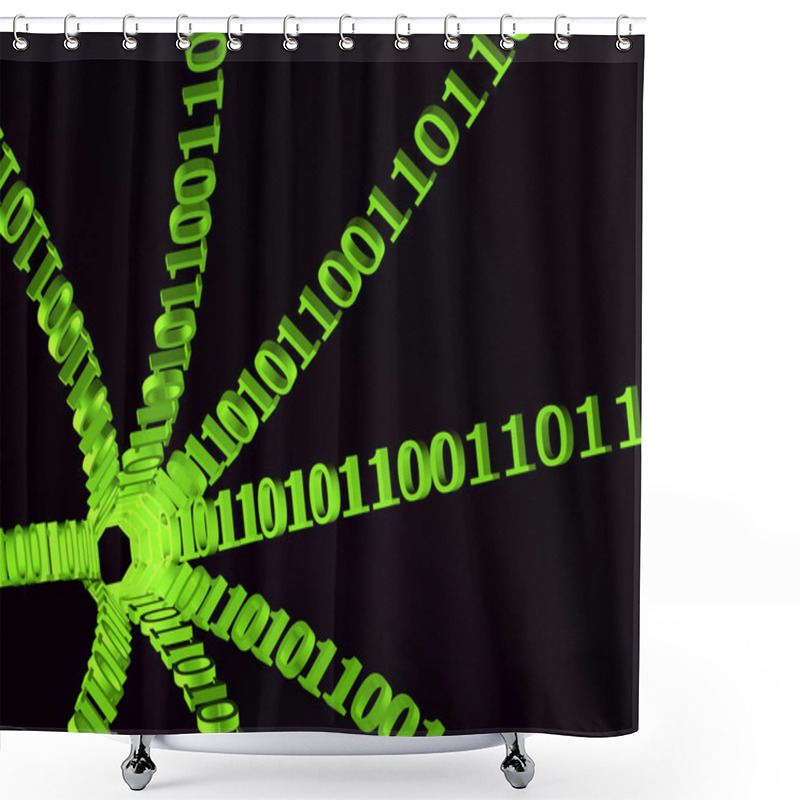 Personality  Computer Science - Binary Digits Shower Curtains