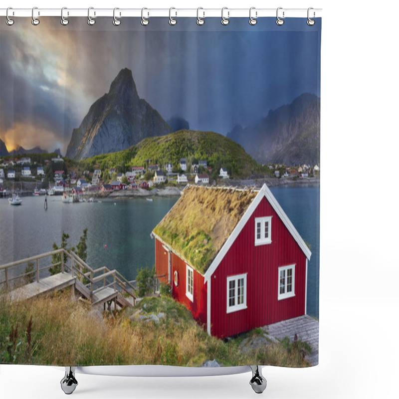 Personality  Reine, Norway. Shower Curtains