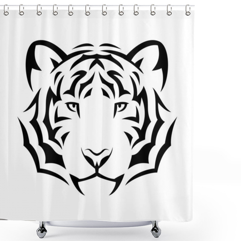 Personality  Tiger Tattoo Shower Curtains