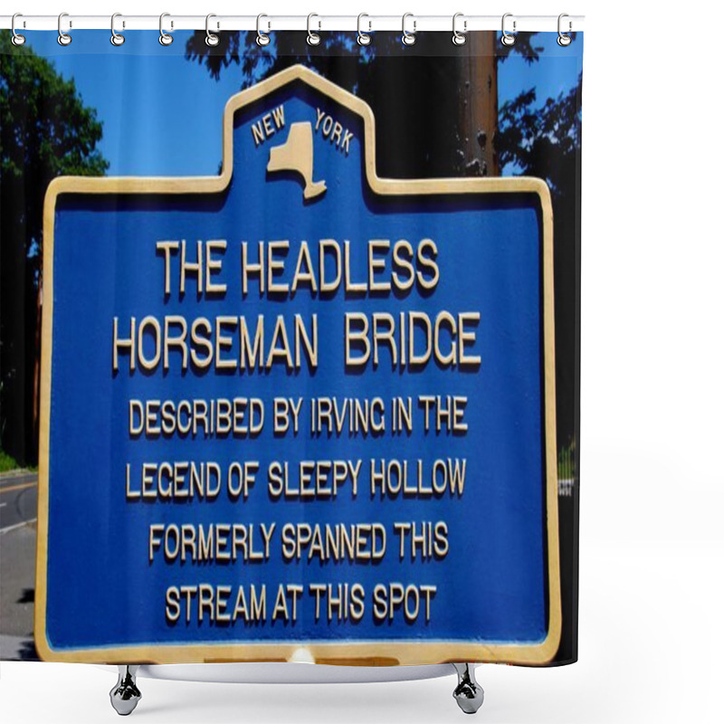 Personality  Sleepy Hollow, NY: State Historic Sign Shower Curtains