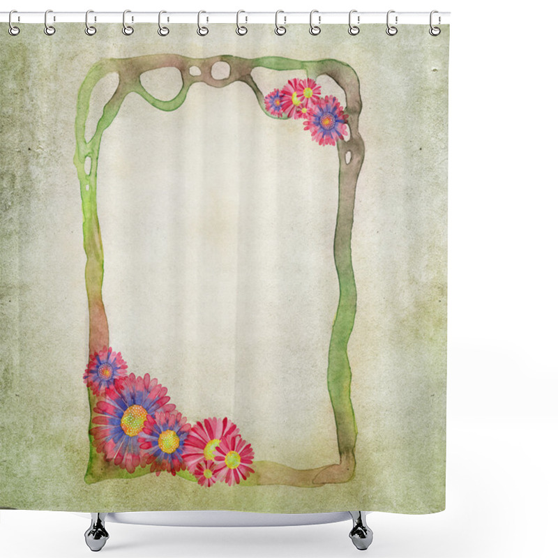 Personality  Flower Illustration Background Shower Curtains