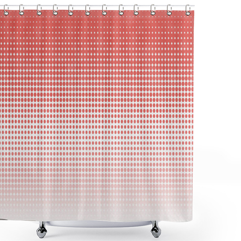 Personality  Abstract Red Dots Pattern With Gradient Halftone Effect And Paper Textured For Background Shower Curtains