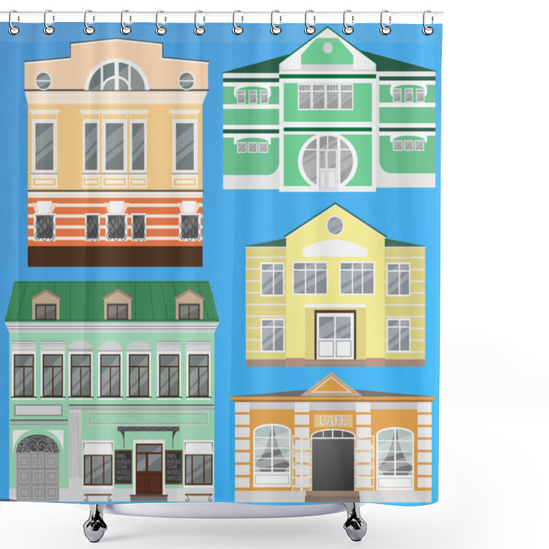 Personality  Vector Old Town Shower Curtains