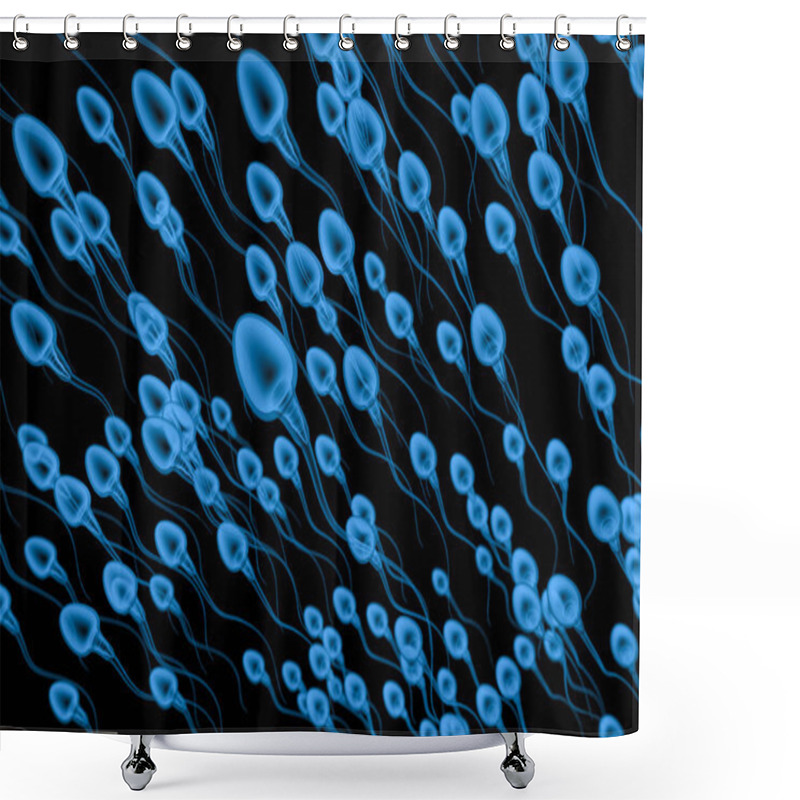 Personality  X Ray Group Of Sperms Shower Curtains