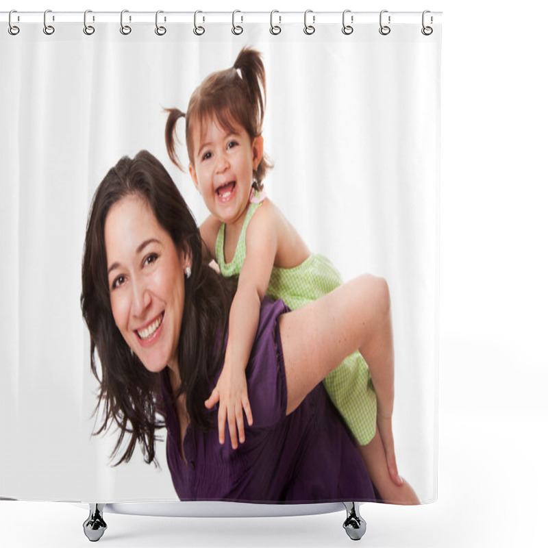 Personality  Fun Piggyback Ride Shower Curtains