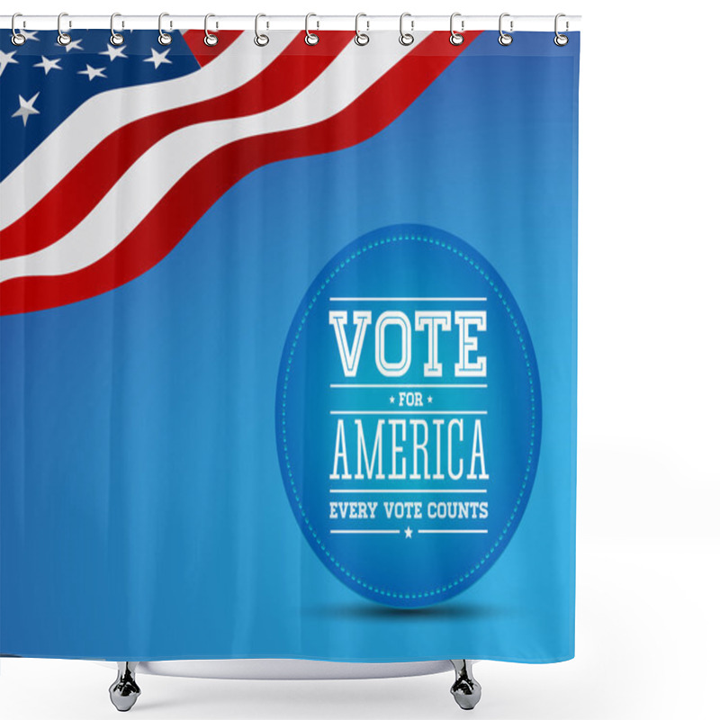 Personality  Vote For America Poster Shower Curtains