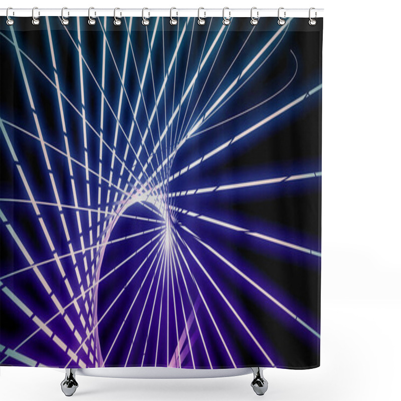 Personality  Data Network Shower Curtains