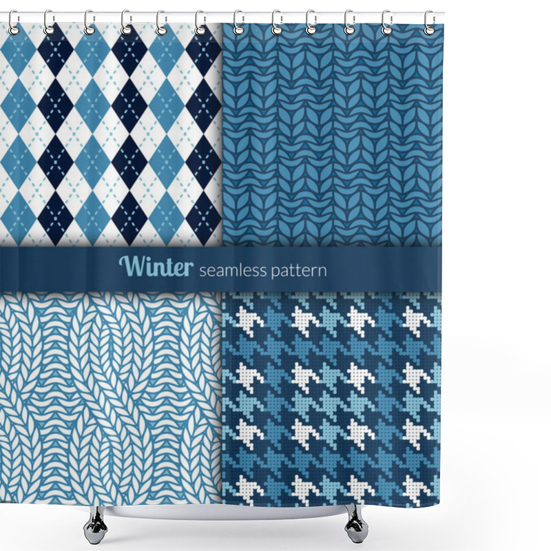 Personality  Winter Patterns Shower Curtains