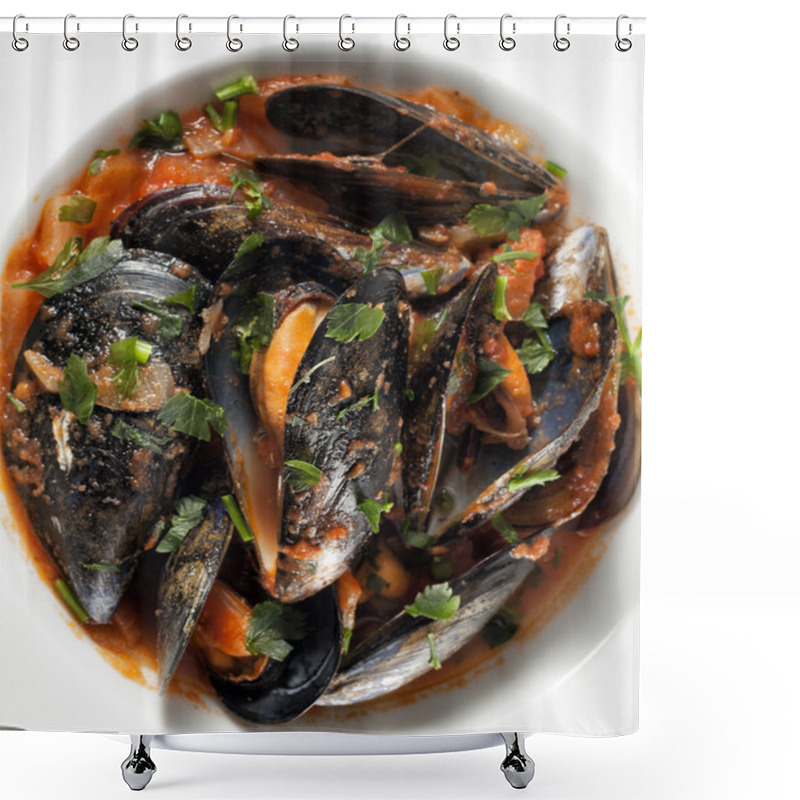 Personality  Mussels With Seafood Shower Curtains