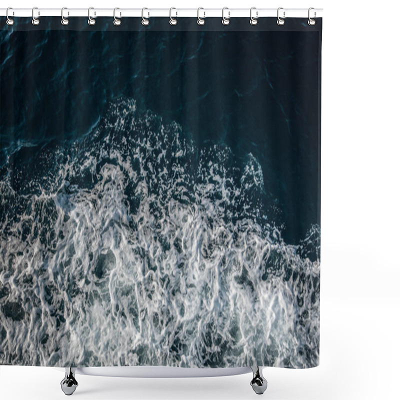 Personality  Dynamic Ocean Waves Crashing With Foam On Deep Blue Water Shower Curtains