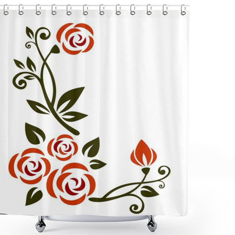 Personality  Flowers Pattern Shower Curtains