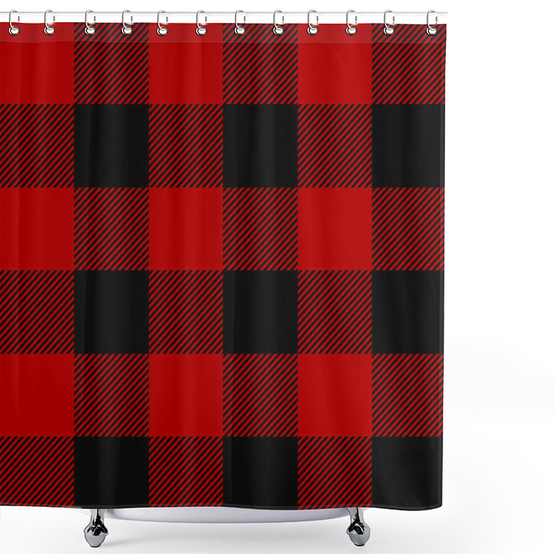 Personality  Lumberjack Plaid Pattern Shower Curtains