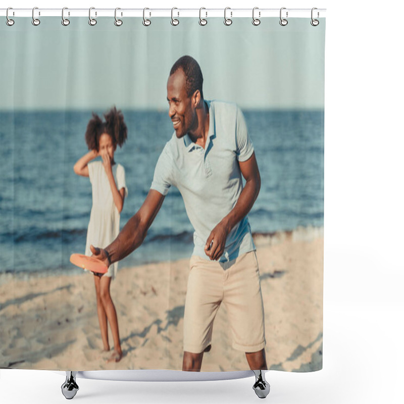 Personality  African American Father And Daughter Shower Curtains