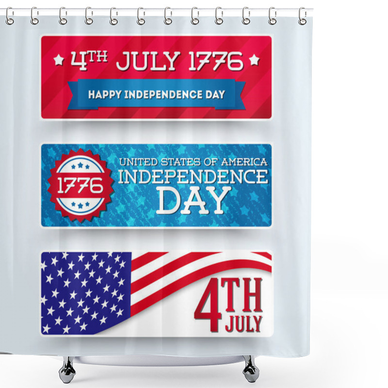 Personality  USA Independence Day Symbols Shower Curtains