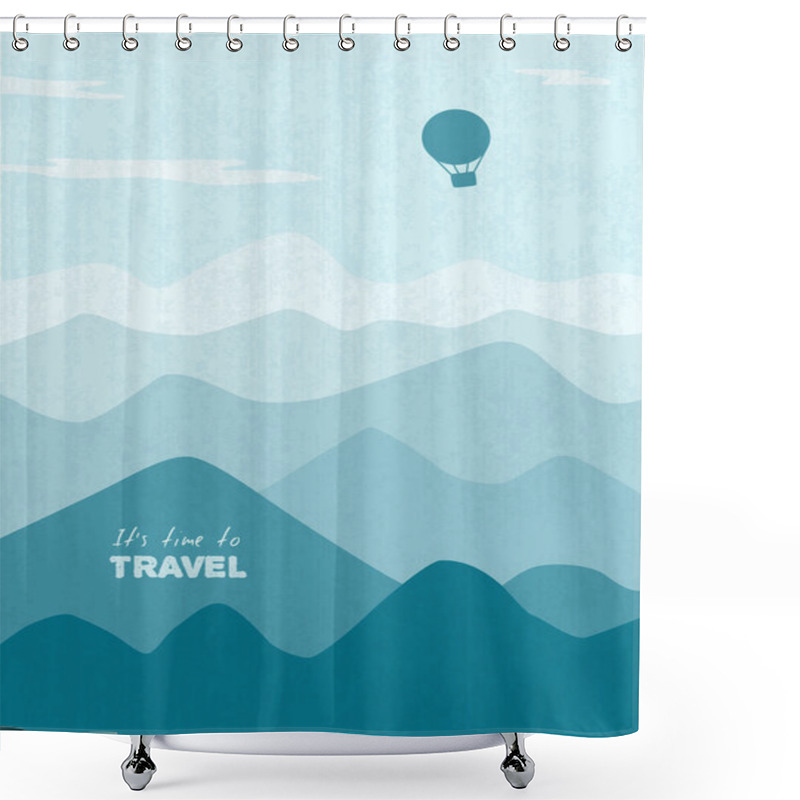 Personality  Scetch Air Baloon Shower Curtains