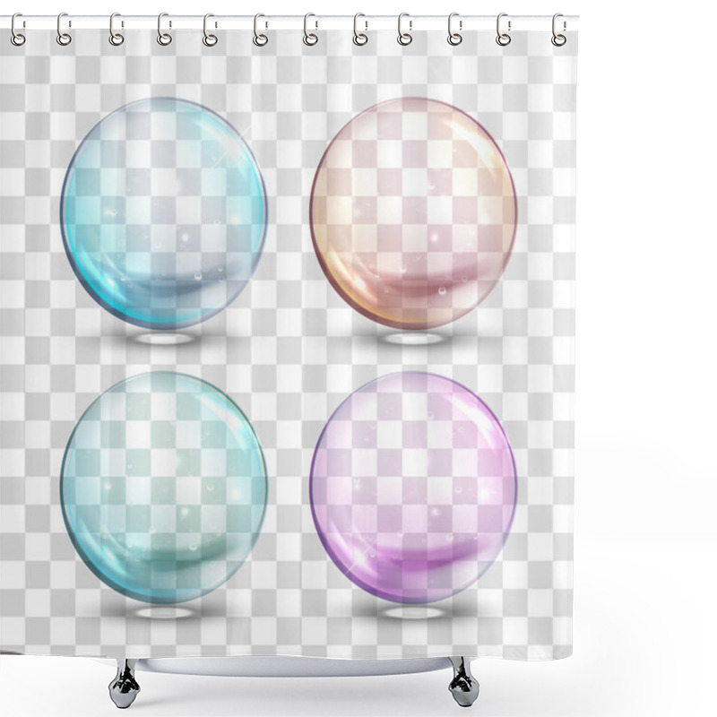 Personality  Vector Glass Ball With Air Bubbles Inside Shower Curtains