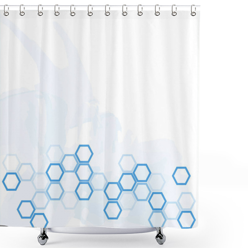 Personality  Absract Technology And Science Background. Shower Curtains