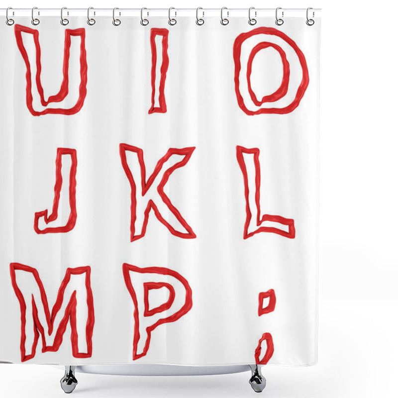 Personality  Red Letters Shower Curtains