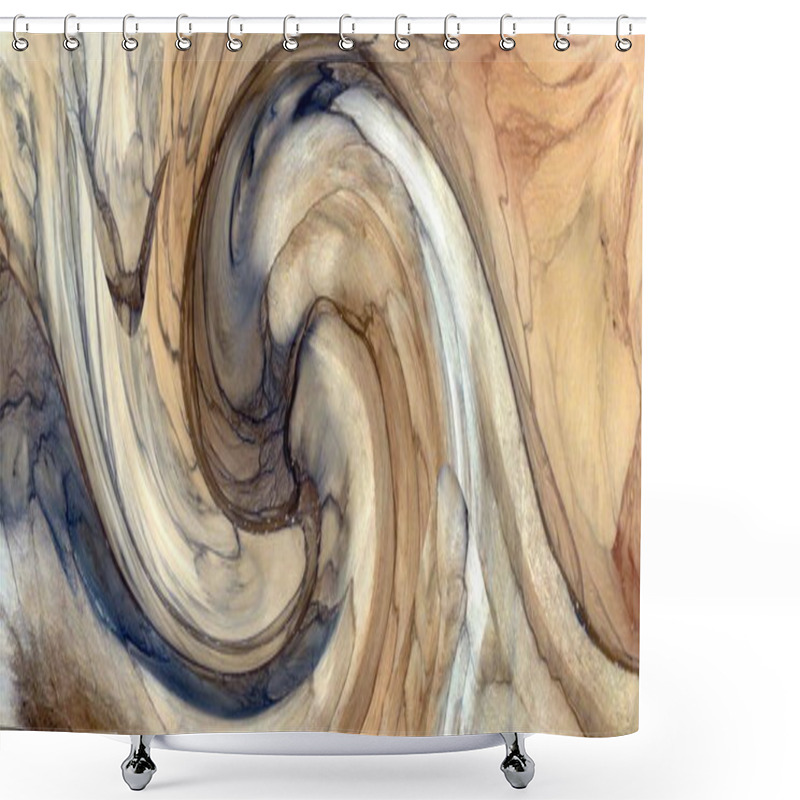 Personality  Abstract Photography With Wave Effect, Art  Digital, Abstract, Yin Yang Symbol, Shower Curtains