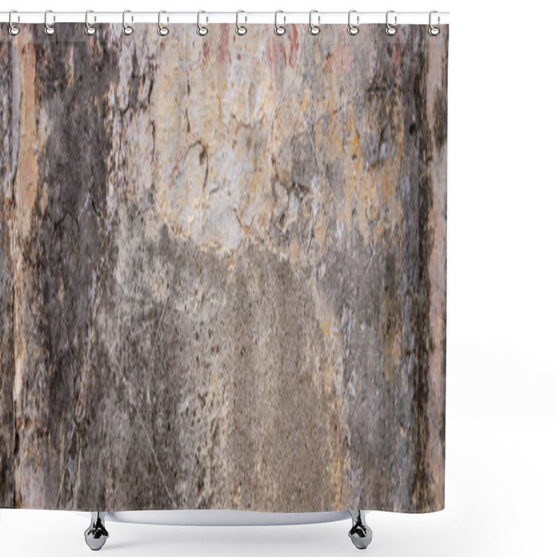 Personality  Old, Distressed Wall, Building Facade Texture Background, Shower Curtains