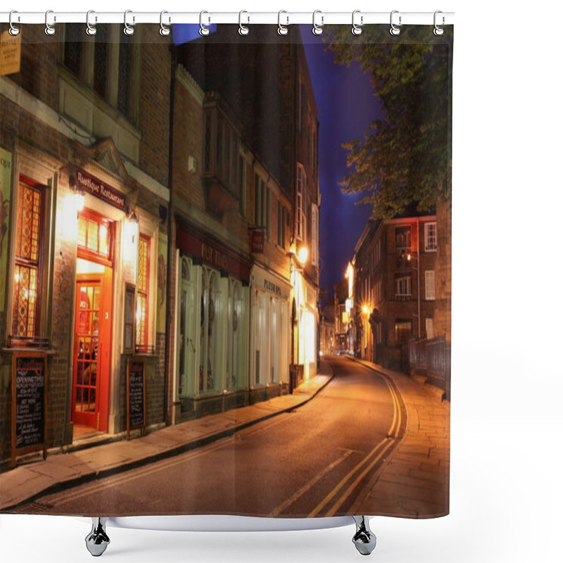 Personality  York Street At Night. England Shower Curtains