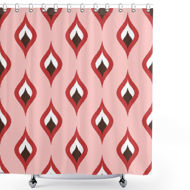 Personality  Curve Ornament Scribble Pattern Pink Shower Curtains