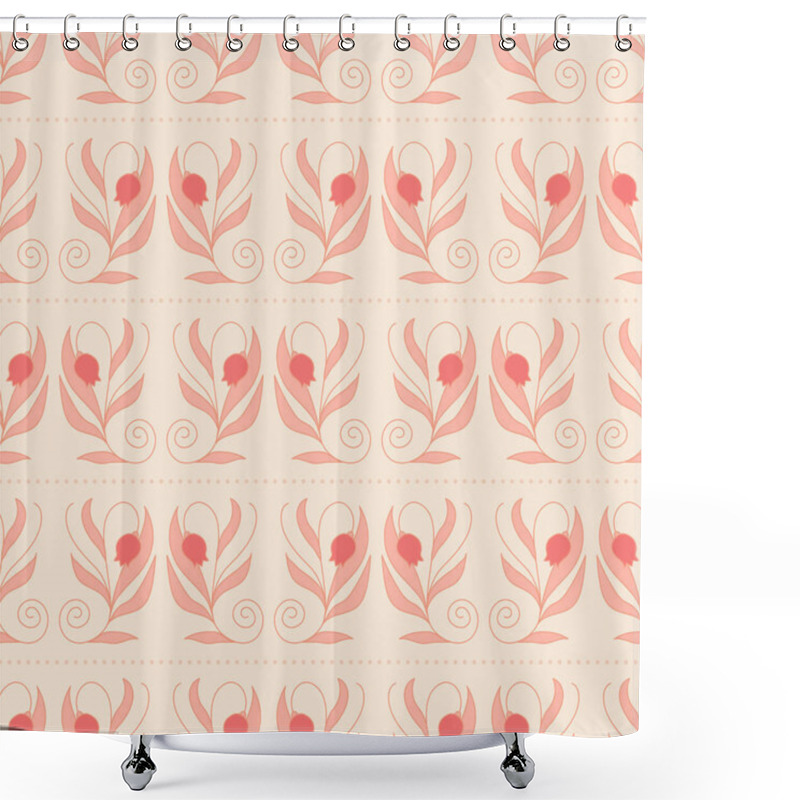 Personality  Seamless Decorative Elegant Pattern With Flowers. Print For Textile, Wallpaper, Covers, Surface. Retro Stylization. For Fashion Fabric. Shower Curtains