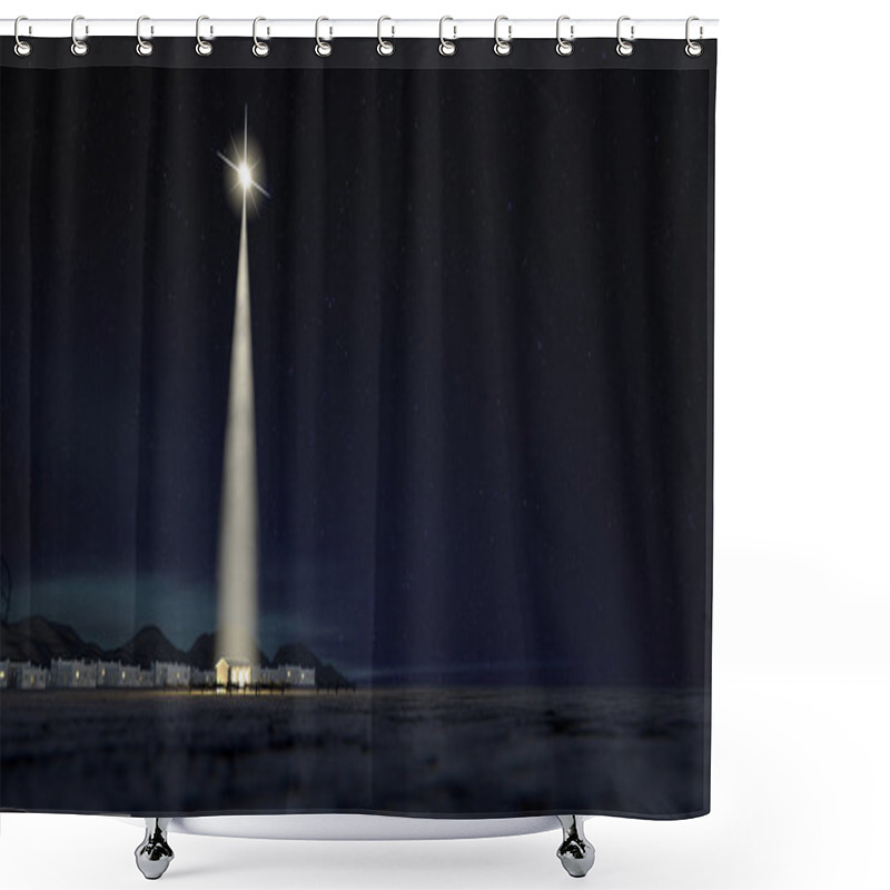 Personality  Chistmas Stable In Bethlehem Shower Curtains