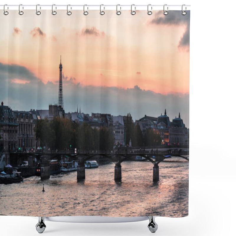 Personality  Sunset In Paris, France, Europe Shower Curtains