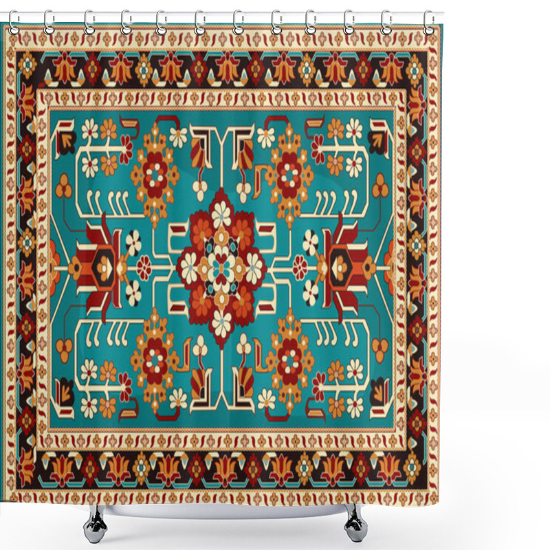 Personality  Persian Carpet Original Design, Tribal Vector Texture. Easy To Edit And Change A Few Colors By Swatch Window. Shower Curtains