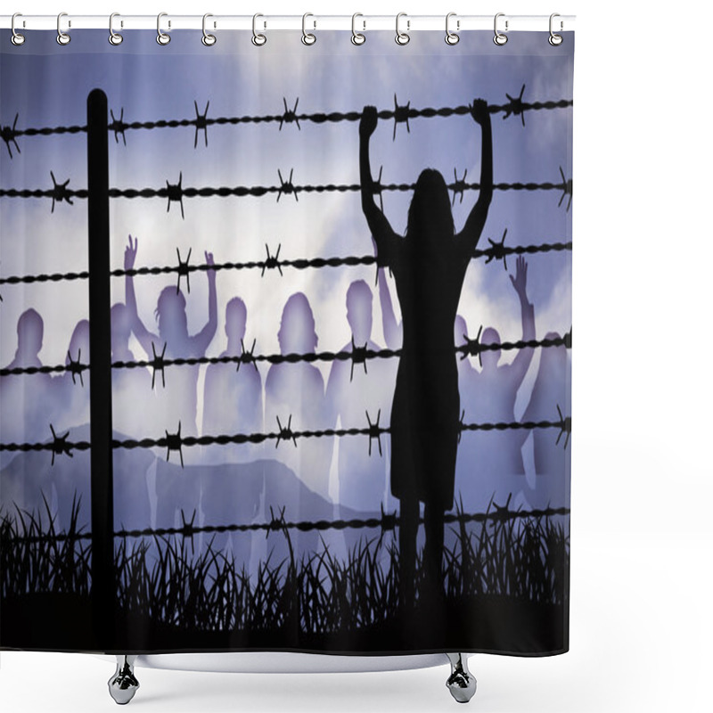 Personality  Barbed Wire Shower Curtains