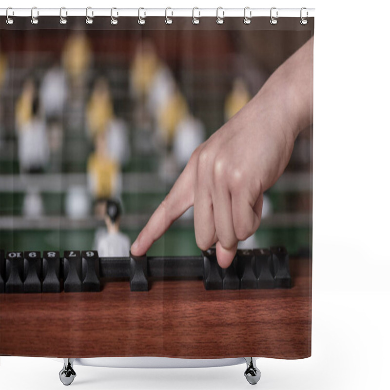 Personality  Close-up View Of Table Football Shower Curtains