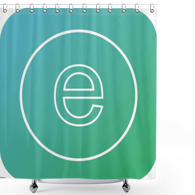 Personality  Beautiful Edge Line Vector Icon Shower Curtains