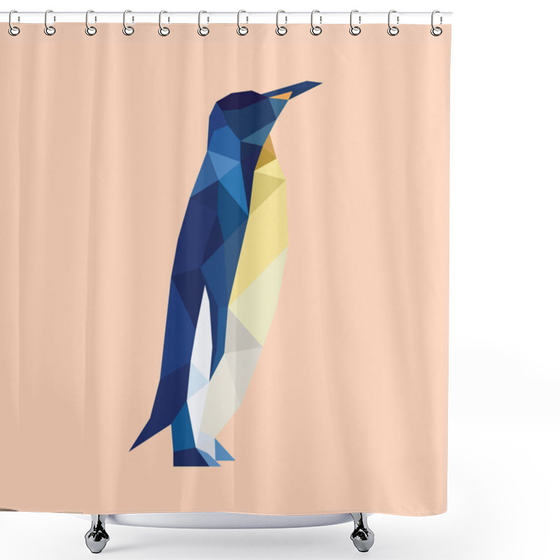 Personality  Penguin Stylized Vector Illustration Shower Curtains