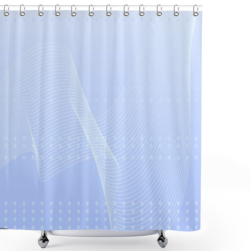 Personality  Blue Waves Abstract Background Shower Curtains